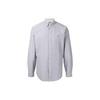 Polo FW22 Solid Logo Вышитая рубашка на пуговицах с длинным рукавом Мужские рубашки Серый 710795462005SLATE
