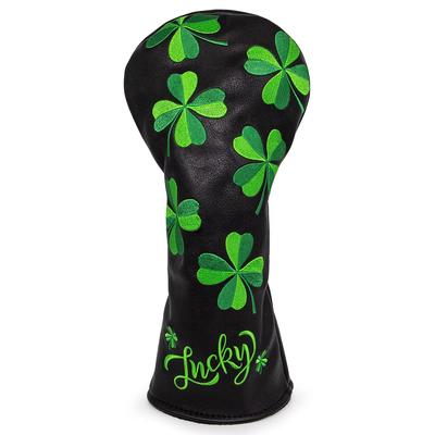 Чехол для гольфа Lucky Clover, характеристики, комплект чехлов для гольфа из дерева, черный чехол для гольфа, чехол для Fairway Hybrid, чехол для гольфа Aliennana, высококачественная вышивка