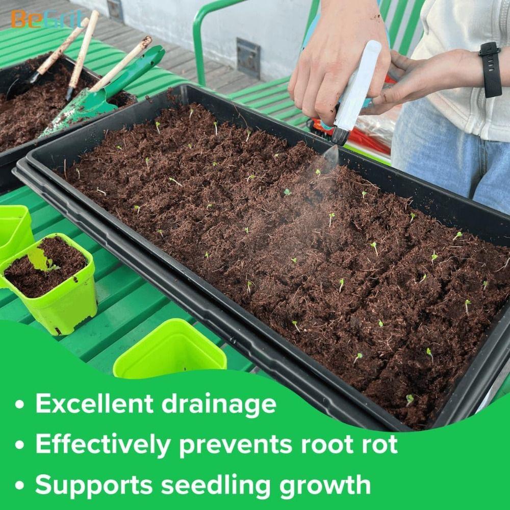 2pcs Mesh Plastic Nursery Trays with Holes Hydroponic Growing Tray for Succulent