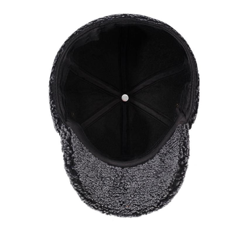 Autumn and Winter New Warm Lei Feng Hat Men's Father Outdoor Leisure Thickened In The Elderly Fleece Hat Baseball Cap Ear Cap
