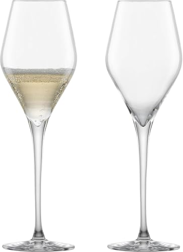 Zwiesel Champagne Glasses, Finesse, for Champagne and Sparkling Wine, Pair of 2, Machine-Made, m118607