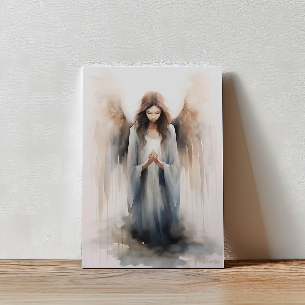 Poster Symphony of Blue Poster Symphony of Blue, 30X40 Cm, Frame Wooden Light Oak, Paper Matte 230 Gsm