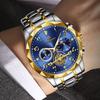 Мужские часы Роскошные Высокие Мужские Кварцевые Наручные часы Водонепроницаемые Светящиеся Дата Нержавеющая сталь Мужские Повседневные Часы
