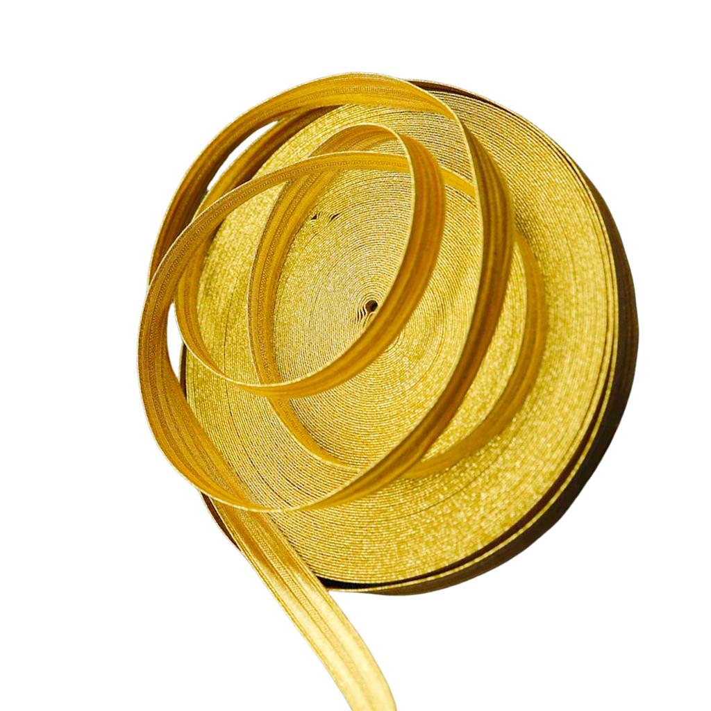 Gold And Silver Thread Apparel Trim Ribbon Binding Solid Color Sewing Tape Baby Clothing Accessory