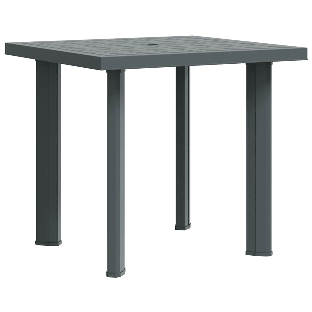 vidaXL Gartentisch Grün 80x75x72 cm Kunststoff