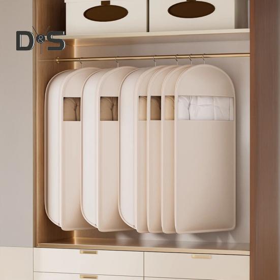 1/3 шт. Подвесные сумки для одежды с самокомпрессионной молнией большой емкости, пылезащитные, экономящие место сумки для одежды