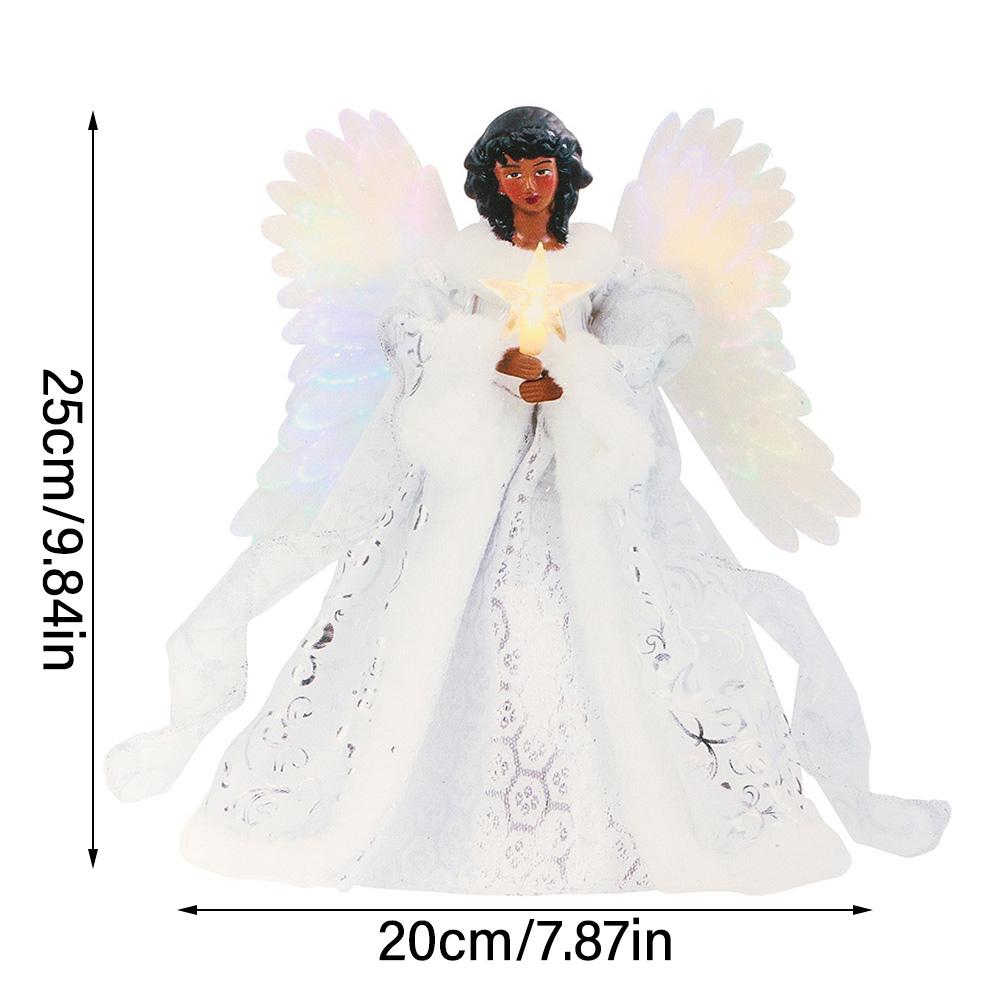 Acrylic Decoration Festive Xmas Angel Pendant Topper Christmas Tree Angel Fairy