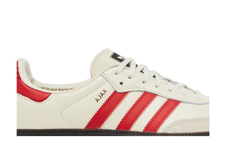 Мужские кроссовки adidas Samba Ajax Кремовый Кремовый Белый/Командный Коллегиальный Красный/Резина