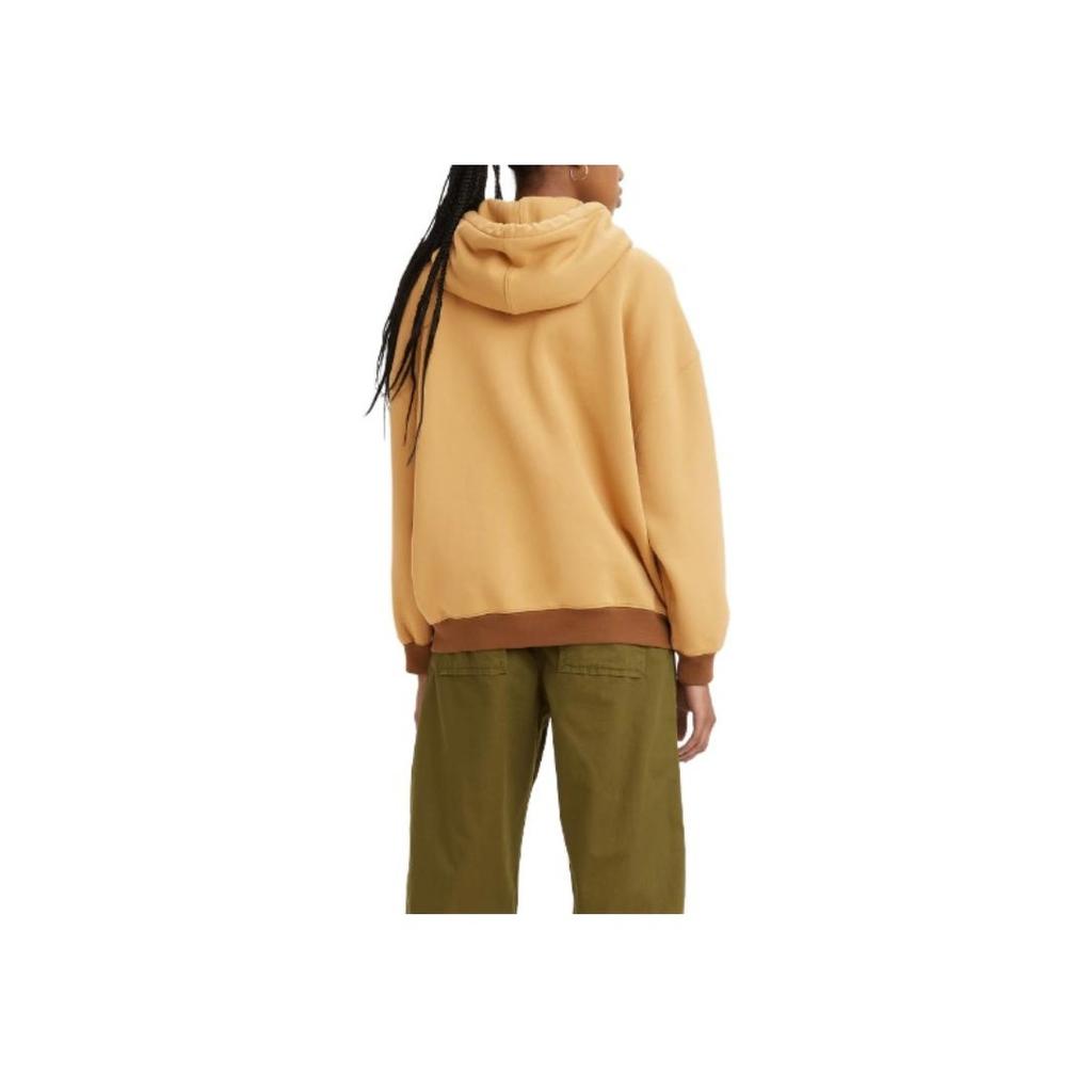 Levis FW23 Однотонная толстовка с капюшоном, повседневная, с длинным рукавом, женская, хаки A3574-0001