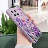 Фиолетовый Чехол-Брелок Тюльпан для OPPO Realme 12 11 10 9 9i 8 8i 7 Pro Plus C35 C21Y C25Y C25 4G 5G Жидкий Силиконовый Чехол