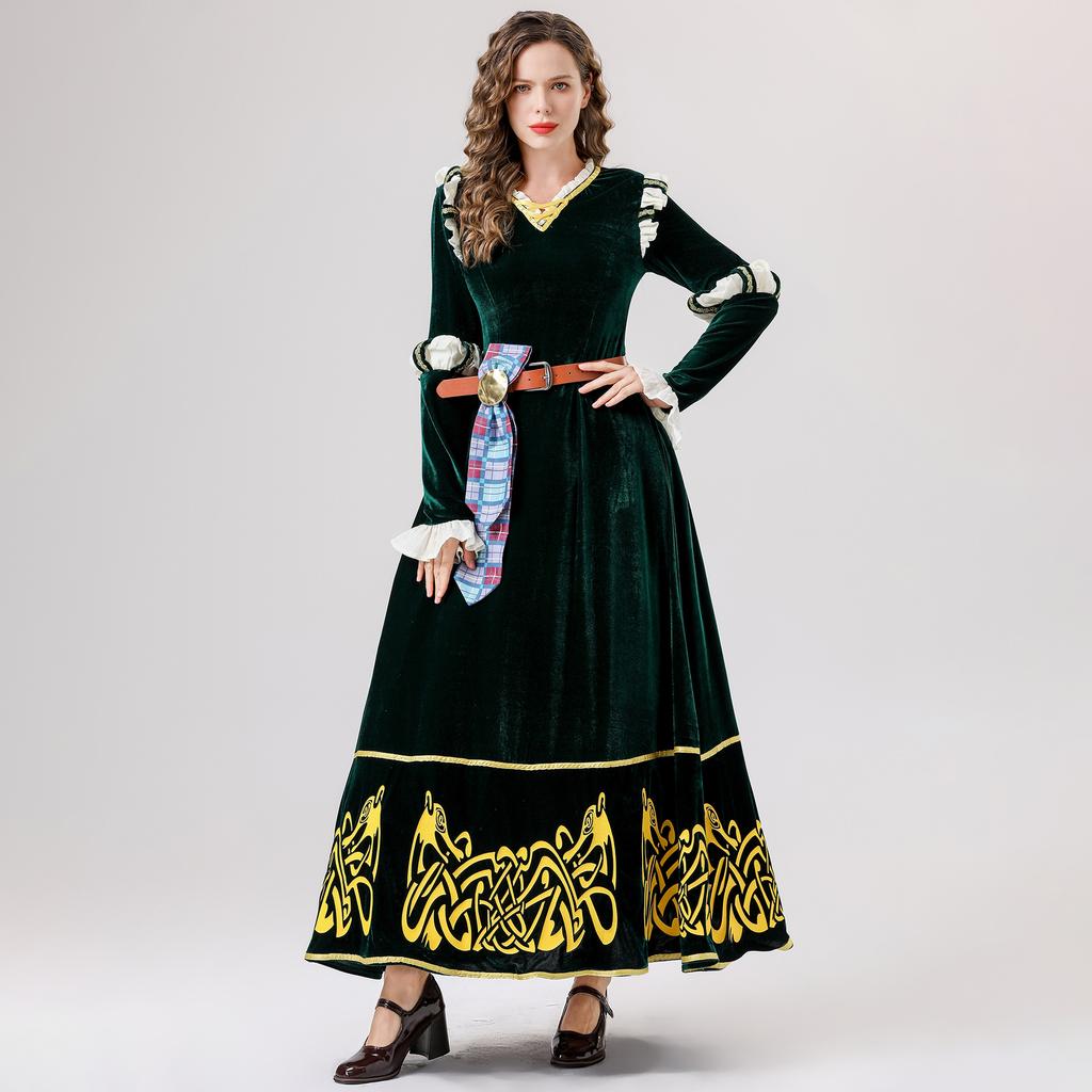 Средневековый двор Храбрая легенда Мелинда Косплей Костюм на Хэллоуин