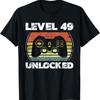 Уровень 49 разблокирован Смешная футболка для видеоигрока на 49-й день рождения