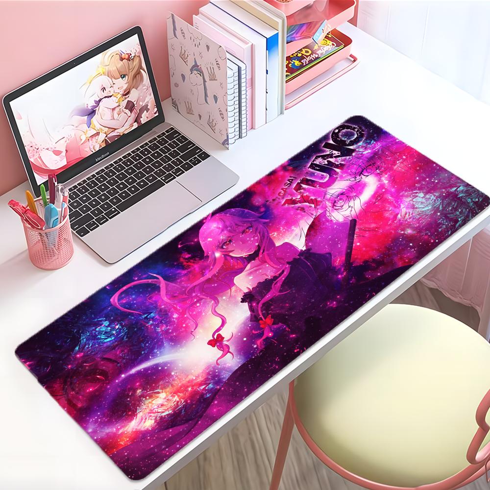 Dark Thrilling Anime Ffuture Diary Mouse Pad Large Thick Desk Pad Stitched Edges Gaming Mouse Mat For Pc