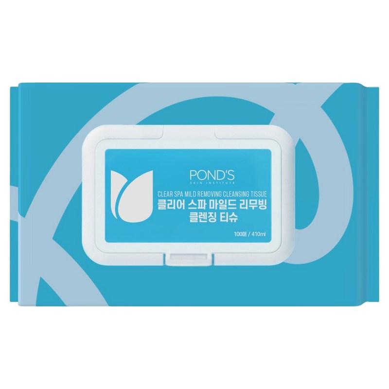 Ponds Очищающие салфетки для снятия макияжа Clear Spa Mild, 100 шт., 1 шт., 100 шт., 1 шт.