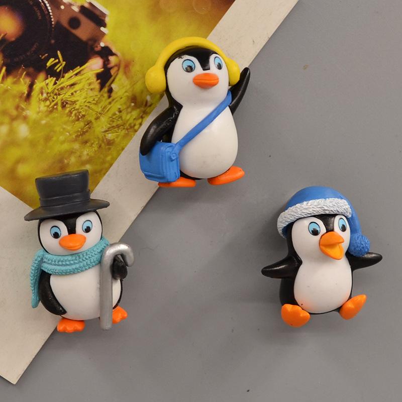 Мультяшный пингвин магнитный стикер на холодильник домашний декор 3D креативный магнит декоративный магнит стикер для сообщений Po Wall