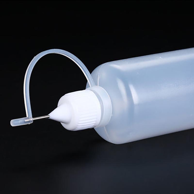 2/5Pcs 5Ml 10Ml 20Ml 30Ml 50Ml 60Ml 100Ml Pe Plastic Squeezable Tip Applicator Bottle Refillable Dropper With Needle Tip Caps
