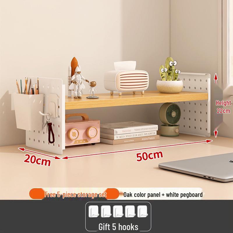 Настольный органайзер для перфорированной доски: Многоярусная стойка для хранения для общежития, дома или офисного стола