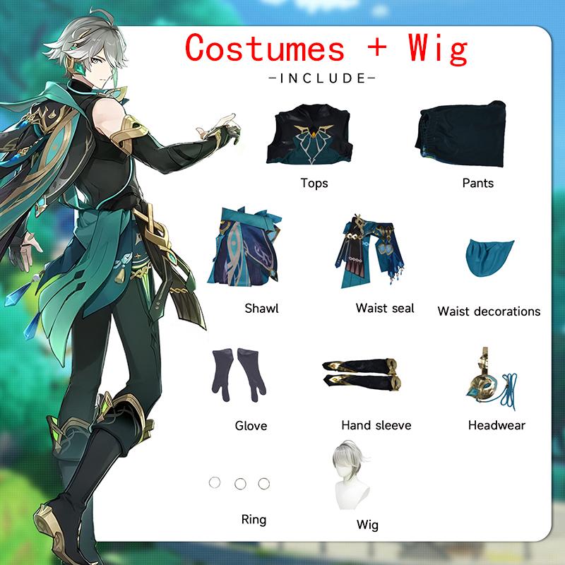 Genshin Impact Cos Alhaitham Cos Clothes Xu Ya Grass Country Hatham Tighnari Cosplay Clothes