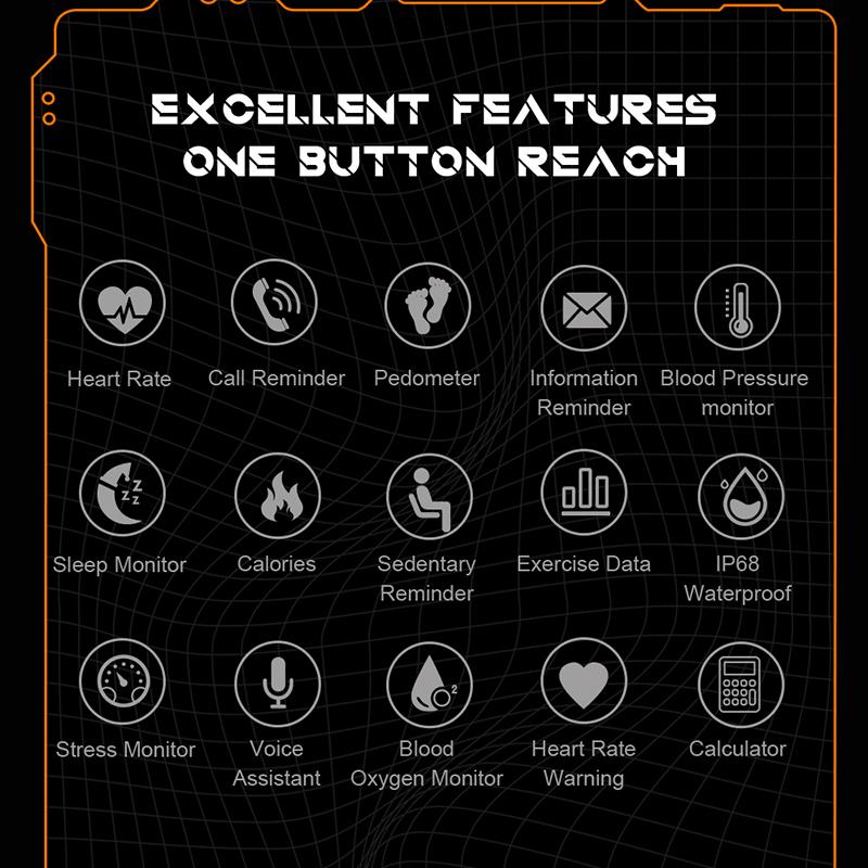 New C20 Pro Smart Watch Men Voice Assistant BT Wireless Call Business Outdoor Sports IP68 Waterproof Wristwatch For Android iOS