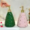 Christmas Soap Dispenser Refillable Leak Proof Decorative Pump Bottle Holiday Christmas Tree Hand Soap Dispenser