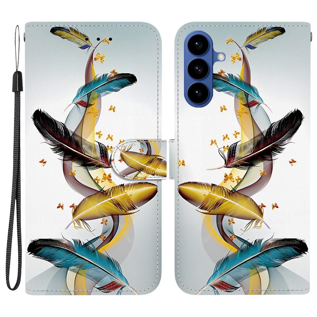 For Samsung Galaxy S26+ Case Pattern Printing Leather Flip Wallet Phone Cover with Lanyard
