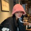 Autumn And Winter Temperament Fashion Design Women Bucket Hat Korean Style Hat Plush Fisherman Hat