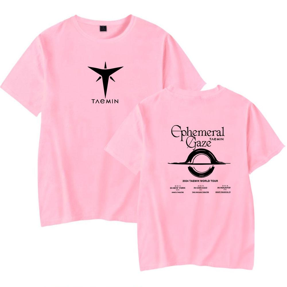 Летние футболки Taemin Ephemeral для женщин и мужчин, футболки с графическим принтом, с круглым вырезом и буквенным принтом, свободные, с короткими рукавами, модная мужская одежда, уличная одежда