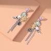 Новое поступление, женские винтажные висячие серьги с цветочным цирконом, индивидуальные темпераментные серьги с кисточками, модные изысканные аксессуары