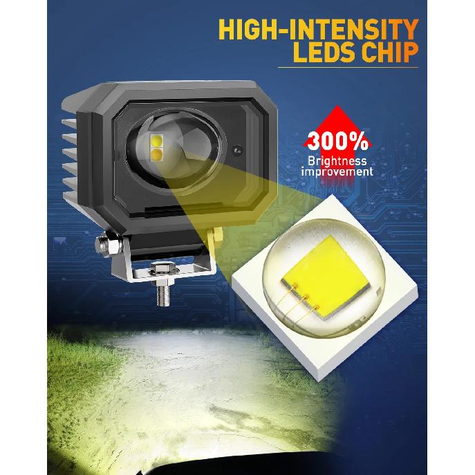 12D 4inch Led Work Light Spotlight 18000LM Work Light Pods Fog Lights for Motorcycles Truck 4x4 Off Road led bar