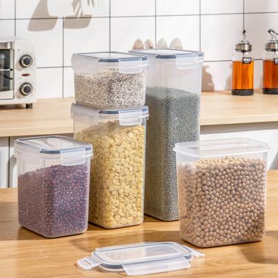 Кухонные контейнеры для хранения продуктов питания, прозрачные герметичные ведра для риса, большая емкость для хранения зерна, органайзер для хранения орехов, бобов