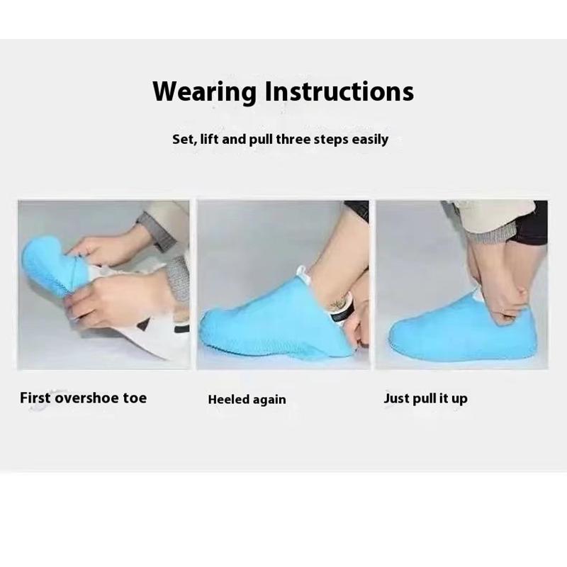 Силиконовые бахилы – портативные водонепроницаемые бахилы для путешествий и использования на открытом воздухе, дождевики для коротких ботинок для мужчин и женщин.