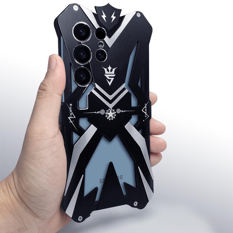 For Samsung Galaxy s25 ultra Zimon Luxury New Heavy Duty Armor Metal Aluminum Phone Cases For Samsung s25 s24 ultra Cover Funda