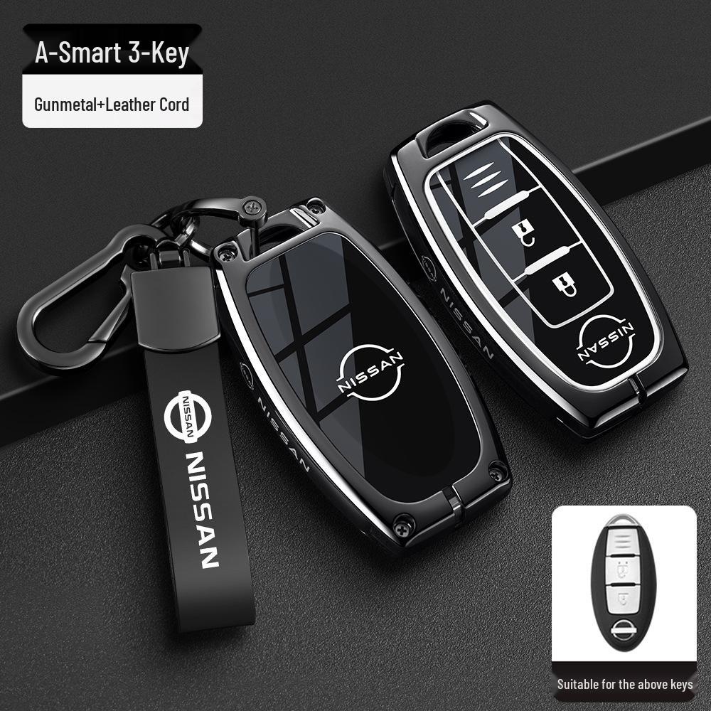 Чехол для ключей Nissan: Подходит для новых моделей Sylphy, Teana, Tiida, Qashqai, X-Trail, Bluebird, В комплекте брелок для мужчин