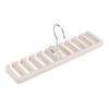 10 Slot Tie Belt Scarf Rack Organizer Sturdy Plastic Closet Wardrobe Space Saver Beige