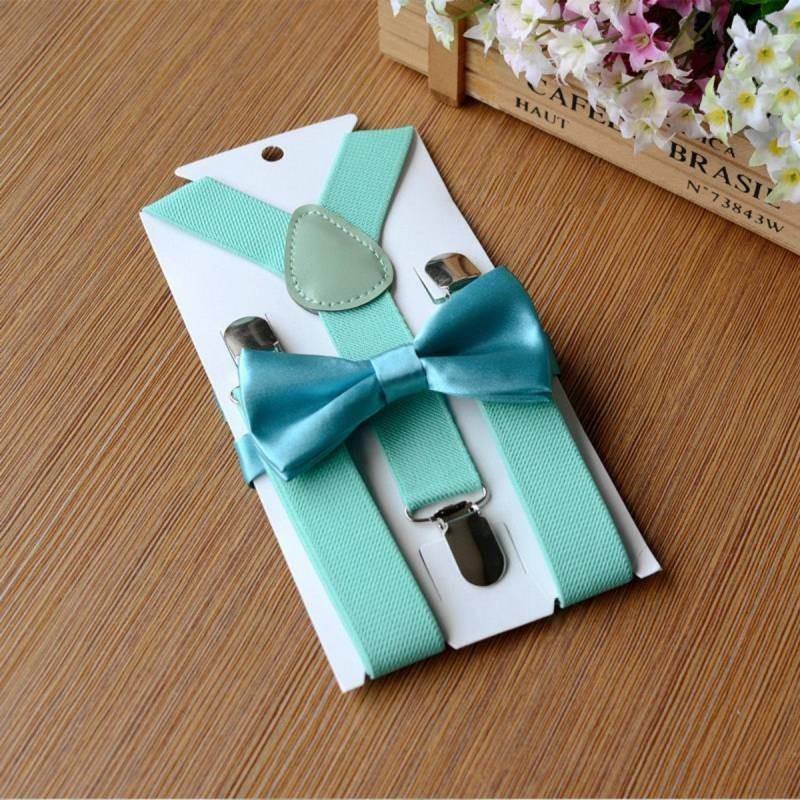 Стильный детский эластичный набор подтяжек и галстука-бабочки для мальчиков и девочек в нескольких цветах