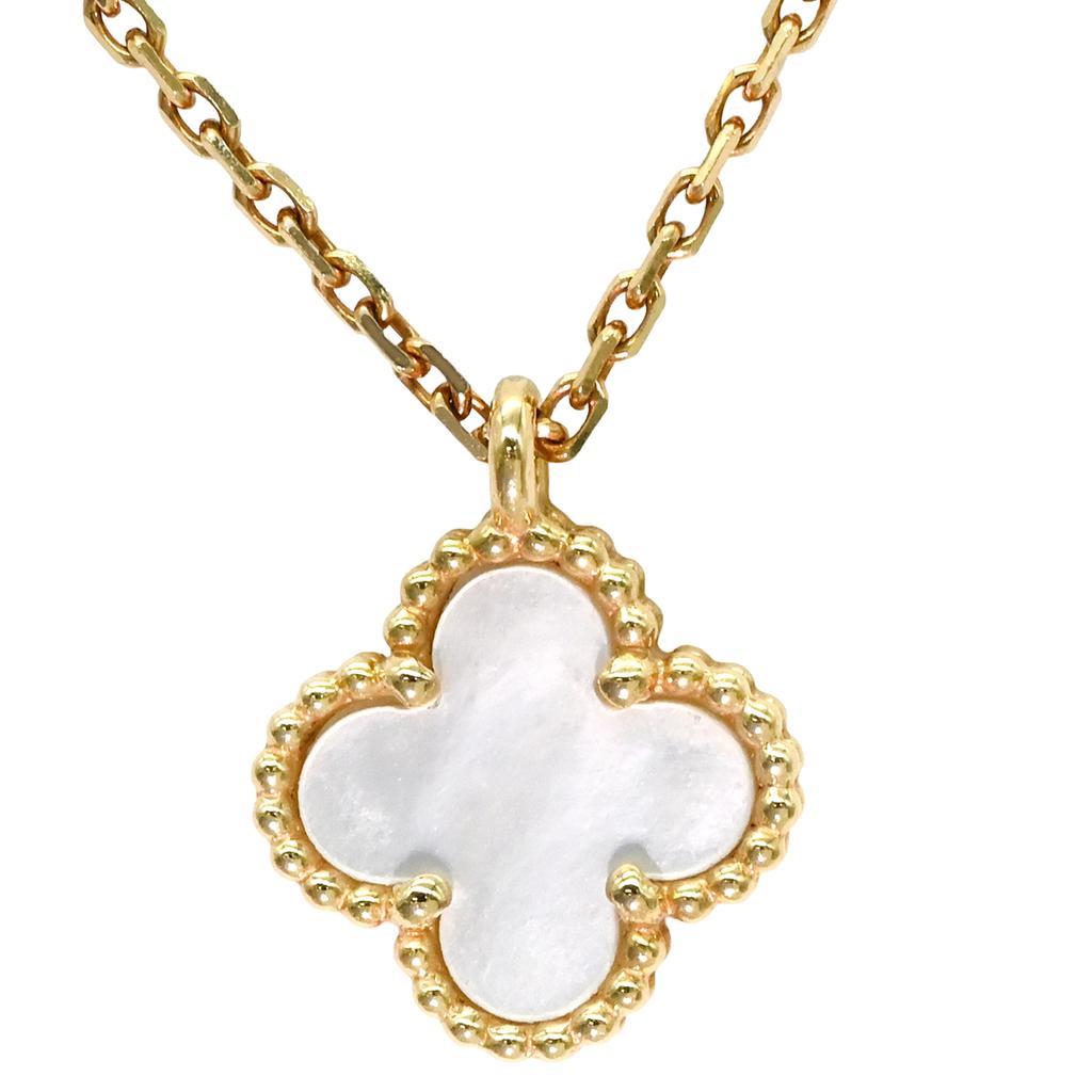 VAN CLEEF & ARPELS VCARF69100 Альгамбра Сладкая Альгамбра Кулон-ожерелье 18 карат Желтое золото Массив