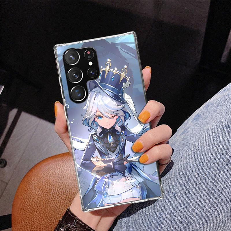 Genshin Impact Furina Phnoe Case for Samsung Galaxy S26 S25 Edge S23 S24 Ultra S22 Plus S21 S20 FE Unique Cover Soft Coque Galax