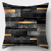 Black Gold Pattern Pillowcase Square Sofa Pillowcase Creative Pattern Cushion Cover