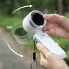 Personal Cooling Fan Digital Display Strong Airflow Low Noise Hand-held Folding High-speed Turbo Fan Hanging Neck Fan