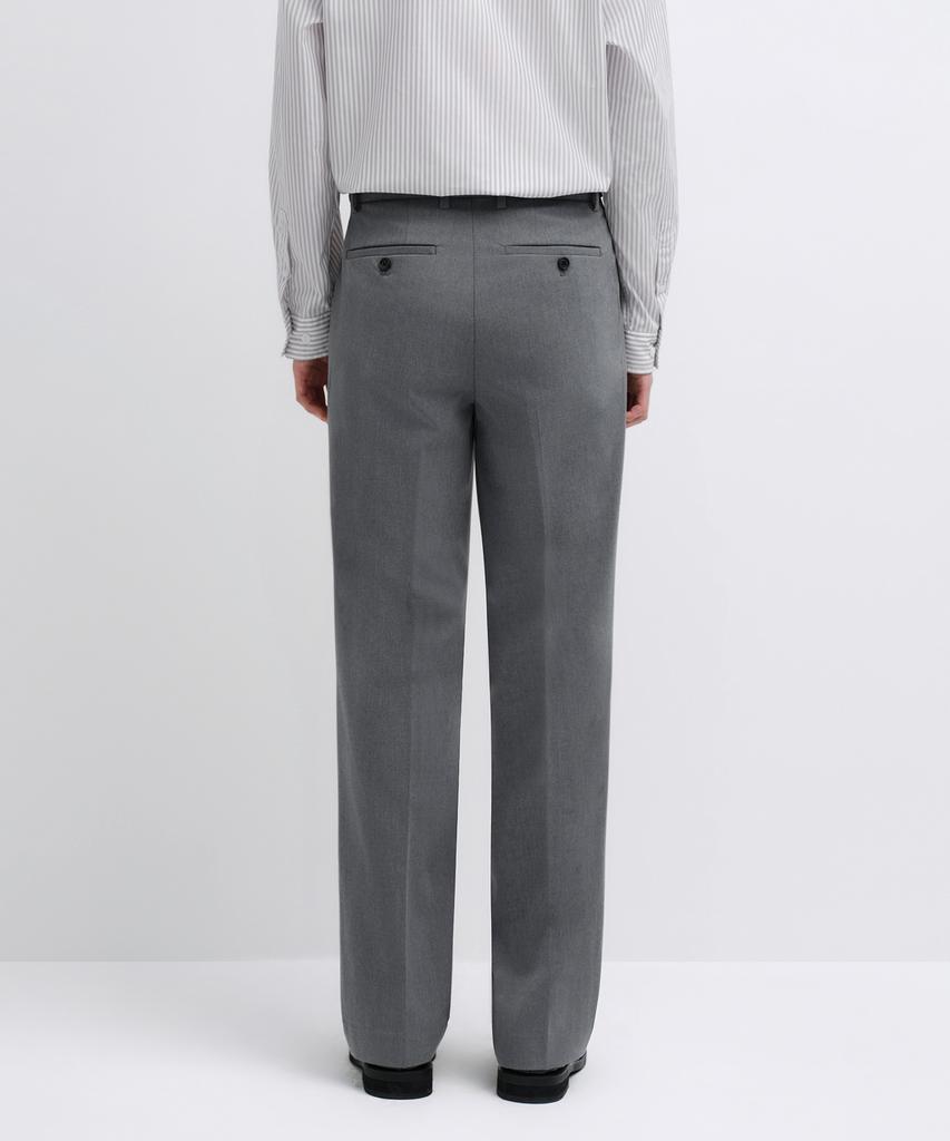 MUSINSA STANDARD Wide Hidden Banding Slacks [Melange Gray]