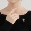 Blucome New Design Golden Stethoscope Brooch for Women Collar Scarf Party Corsage Brooch Accessories Gift