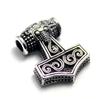 Thor Hammer Mjolnir Nordic Viking Warhammer Silver 925 Pendant Pendant Top