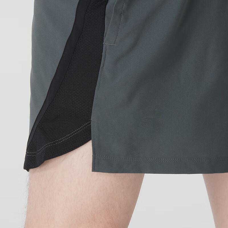 Under Armour Футболка с принтом в виде букв, спортивный свитер и шорты средней посадки, повседневный спортивный комплект для мужчин 1377054-100+1361492-012