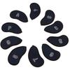 10pcs Golf Iron Covers Set with Numbers Waterproof Golf Head Cover Protective Headcover for Court Exercise Dark Blue