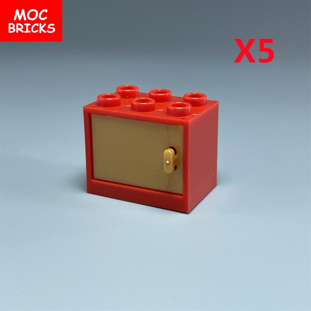 Коробка-шкафчик для кубиков MOC Контейнер 2x3x2 Шкафы Собираемые Частицы 4532 4533 Городской Дом Строительные Кирпичики Детали