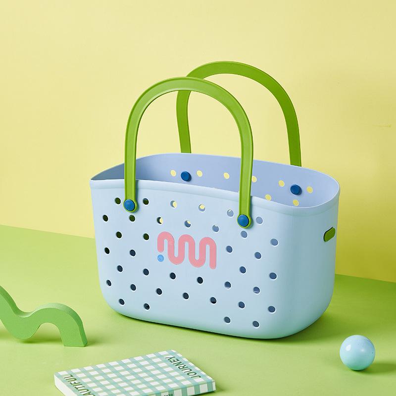 Женская корзина для хранения в ванной большой вместимости с дренажем