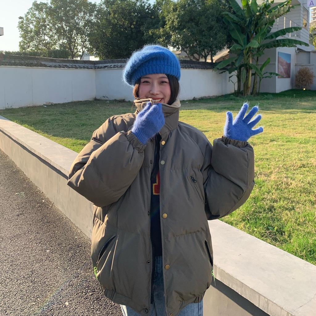 Niche down хлопчатобумажная одежда женская 2024 новое зимнее утепленное пальто маленькая хлопчатобумажная одежда большие модные хлопчатобумажные куртки