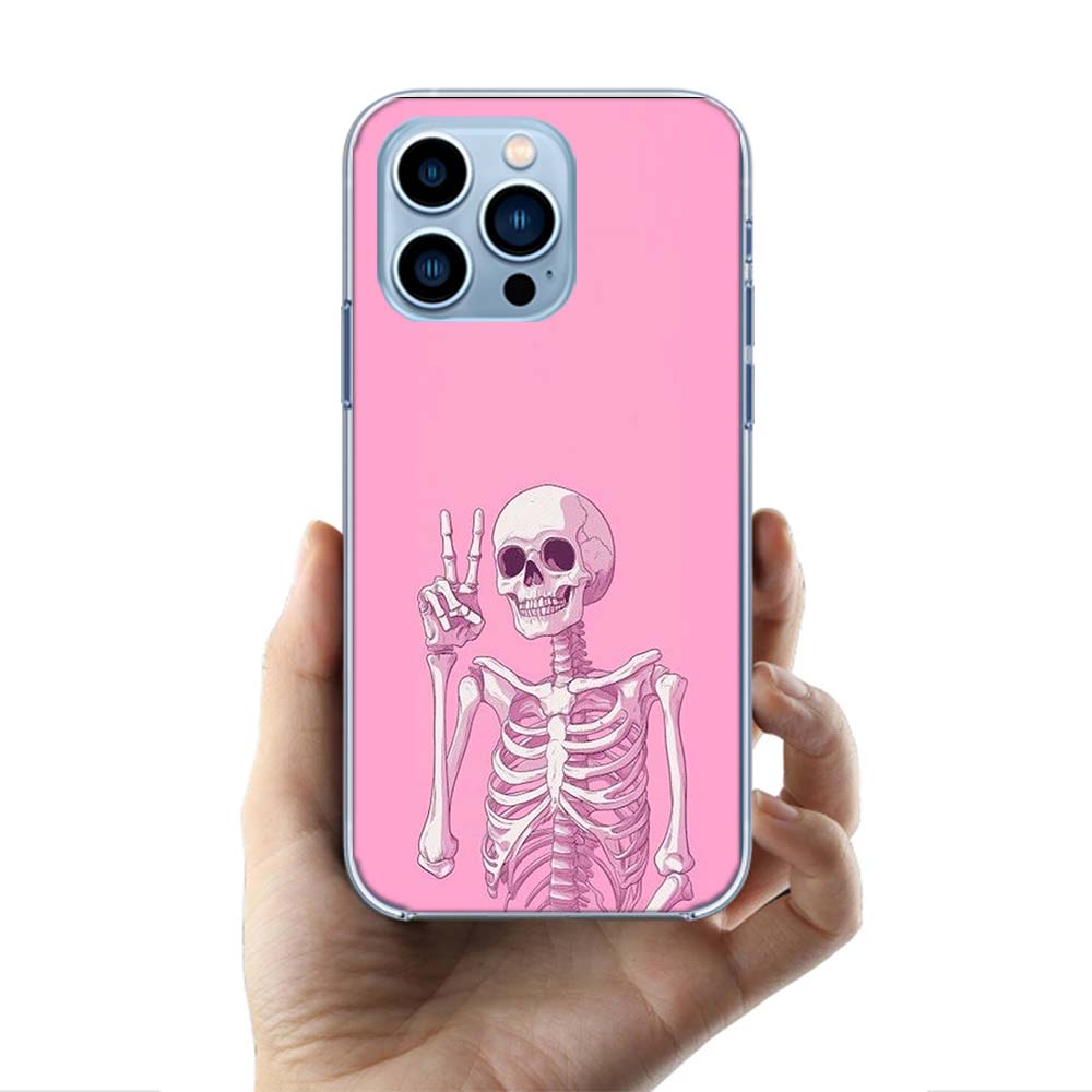 A Funny Skeleton Skull Cases Phone Case For Iphone 17E 16E 17 Air 16 Pro Max 15 Pro 14 Plus 11 13 12 Mini Cover Cases Compatible