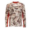 SIMMS camouflage fishing suit Luya long-sleeved crew neck T-shirt men's summer sunscreen suit quick-drying breathable fishing suit