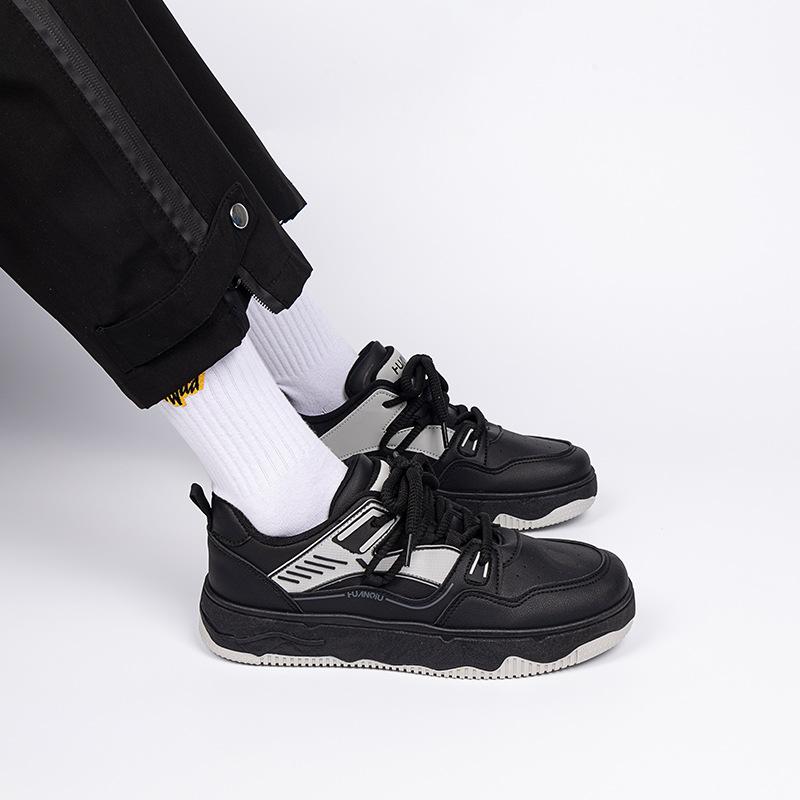 Global Men's Shoes Trend Retro Black Board Shoes Men's New Popular Versatile Casual Sports Shoes ZHQ5671